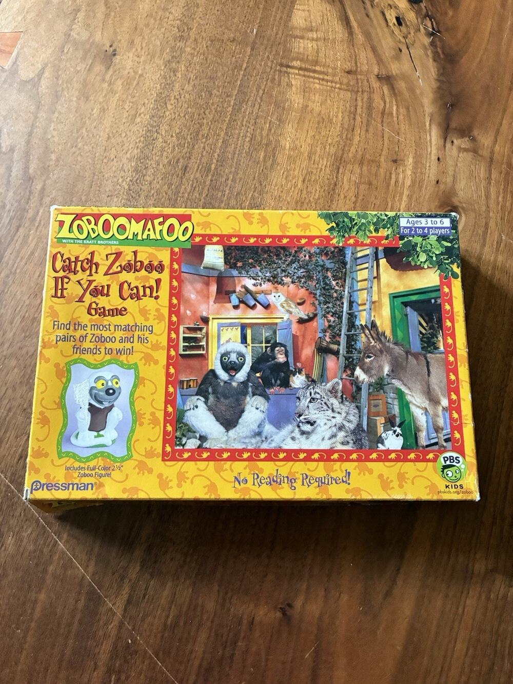 Zoboomafoo Catch Zoboo If You Can! Game Memory Card Game 2000 Pressman